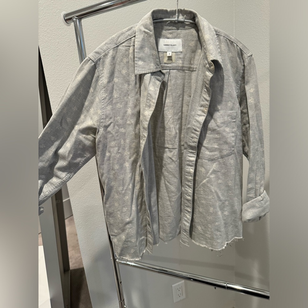 Current Elliot cropped button down
